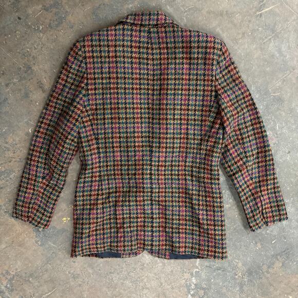 Vintage Wool Blazer Giorgio Sant Angelo Collectible Gold Women 8 Holiday Rainbow - Picture 3 of 9